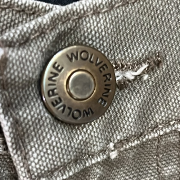Wolverine Canvas Utility Work Pants Gray Straight Leg Heavy Carpenter Loop 34x30 - Picture 3 of 12